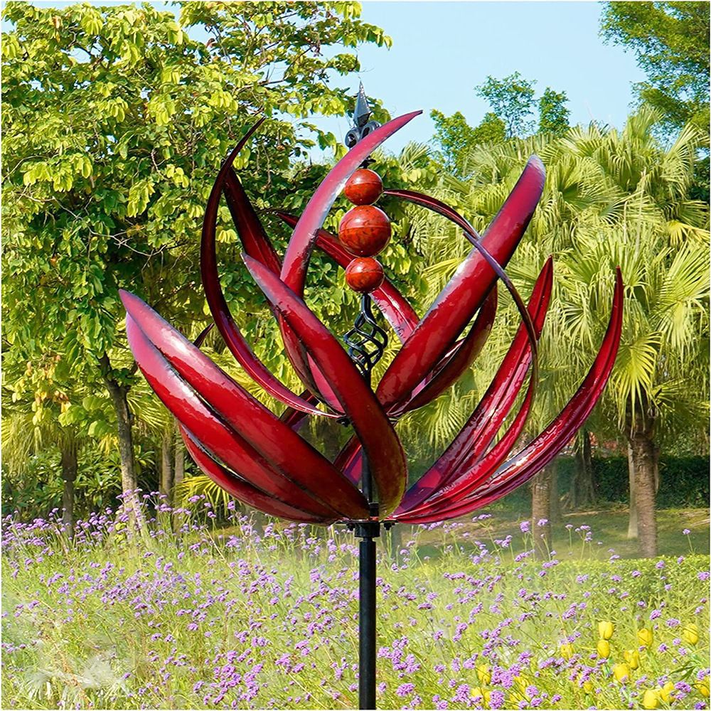 Beautiful Summer Multi Colored Flowers Wind Spinner