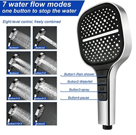 (π₯48% OFF)8-speed Oversized Panel Pressurized Shower Head