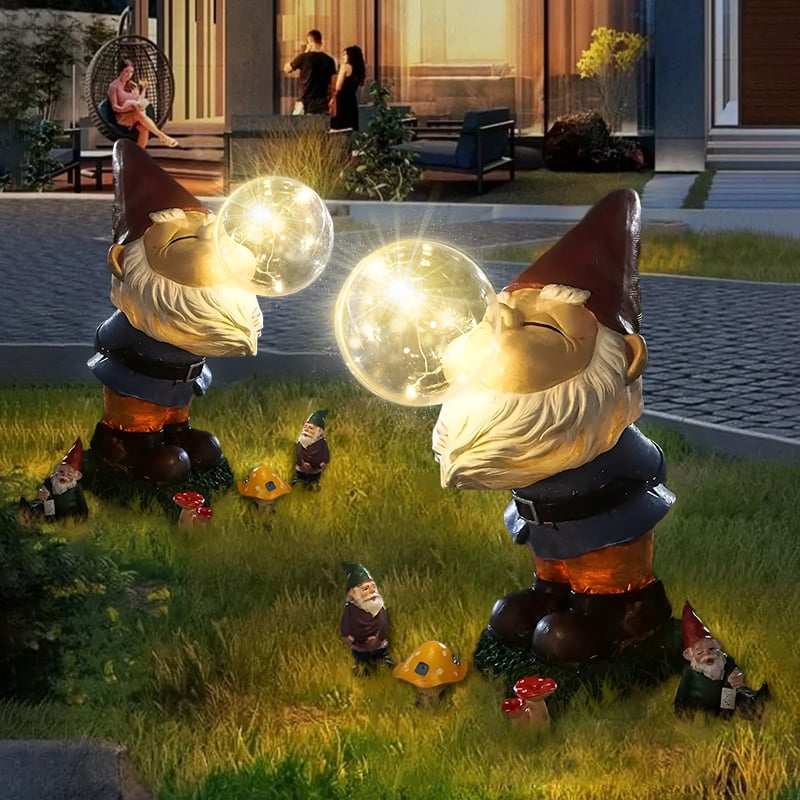 (π₯HOT SALE NOW 49% OFF) - Hilarious Gnome Blowing A Bubble Garden Statue