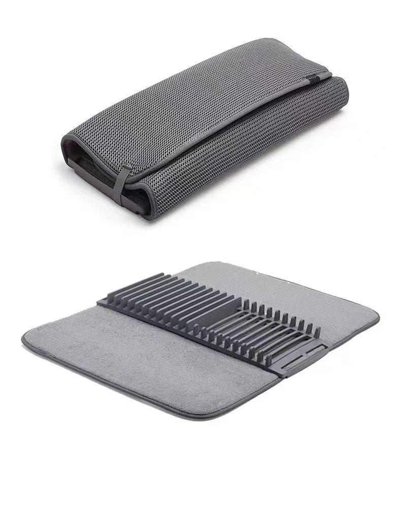 Dish Rack and Microfiber Drying Mat