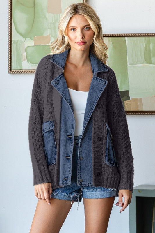 Demi the Denim Cardigan with pockets
