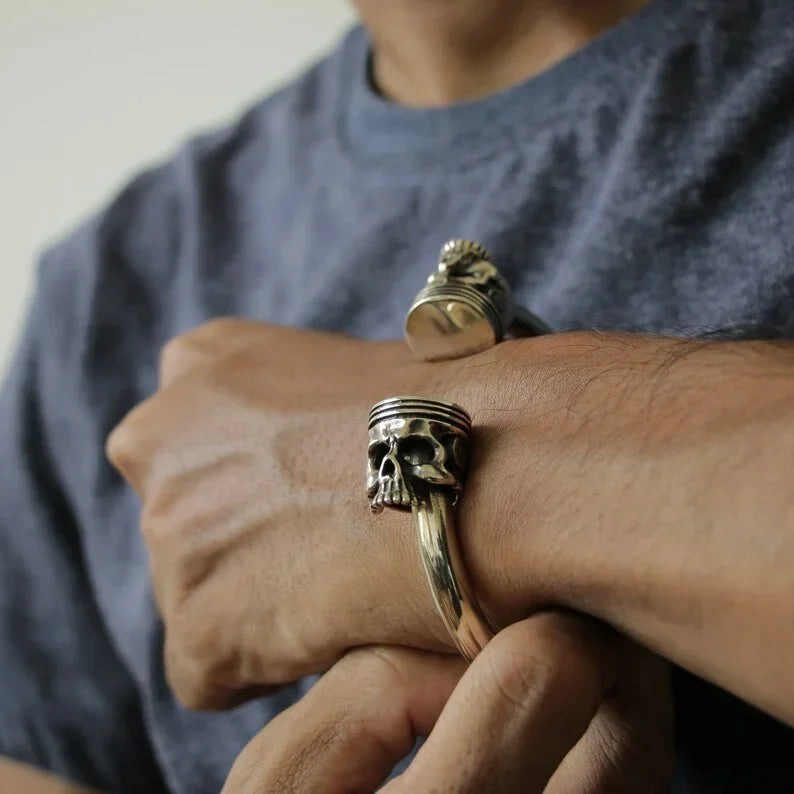 Biker Piston Skull Bracelet🔥