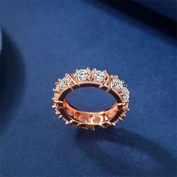 Cross Full Moissanite Diamond Ring