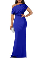 2025 WOMEN'S ELEGANT SLEEVELESS OFF SHOULDER BODYCON LONG FORMAL PARTY EVENING DRESS