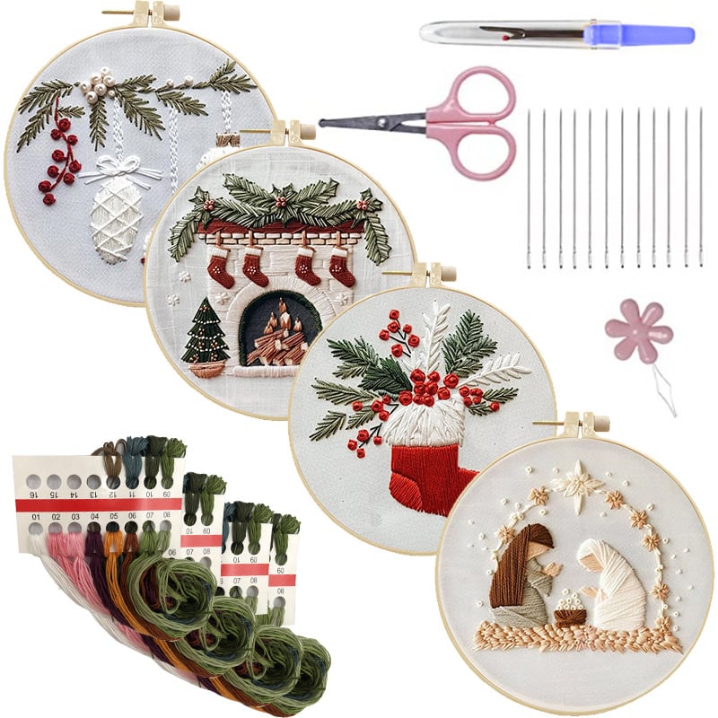 Christmas Embroidery KIT(DIY)