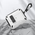 Auto Locking Earphone Case with Phone Stand Support and Quick Release Lid