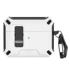 Auto Locking Earphone Case with Phone Stand Support and Quick Release Lid