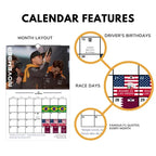 2025 F1 Wall Calendar