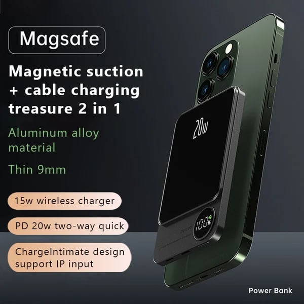 (🔥NEW YEAR Sale - 49% OFF)-Macsafe Powerbank Magnetic-(Buy 10000mAh save more)