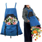Cross Back Gardening Apron With Deep Kangaroo Release Pockets