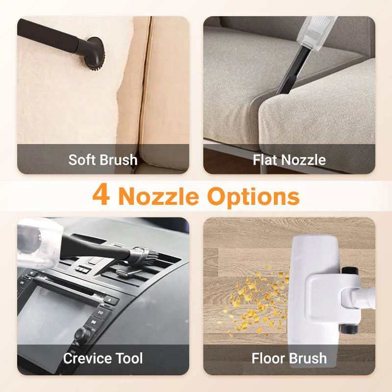 Cordless Vacuum Cleaner – 6000PA Powerful Suction for Home & Car