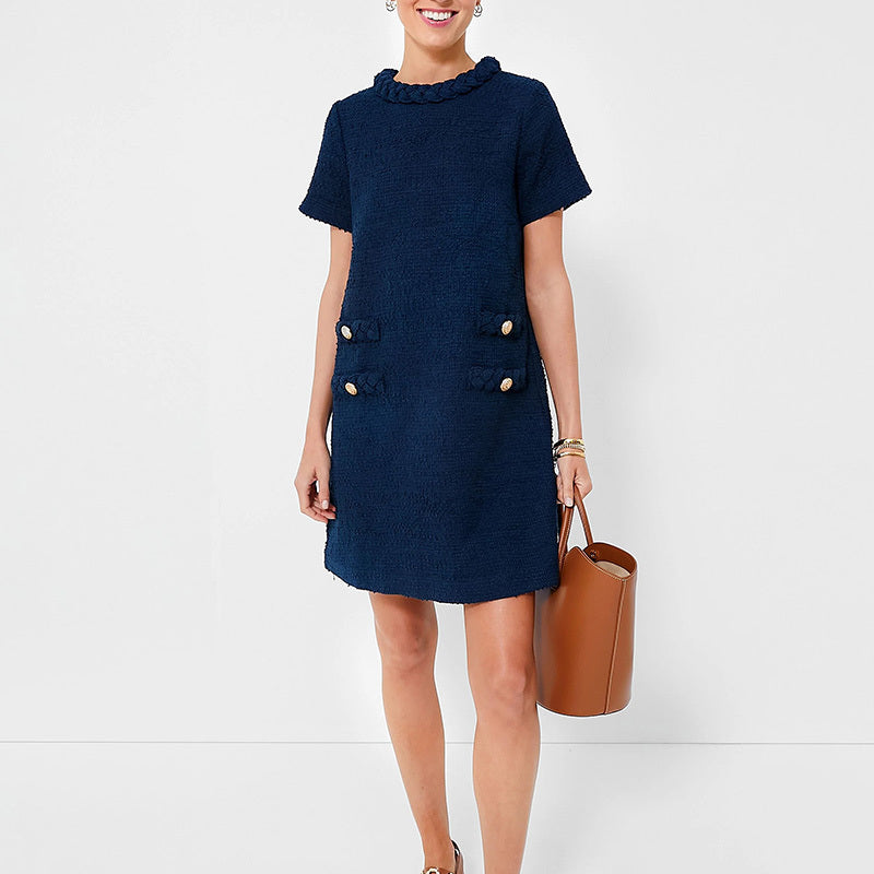 Croissant Tweed Jackie Dress