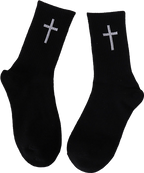 Cross Black And White Socks