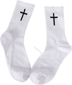 Cross Black And White Socks