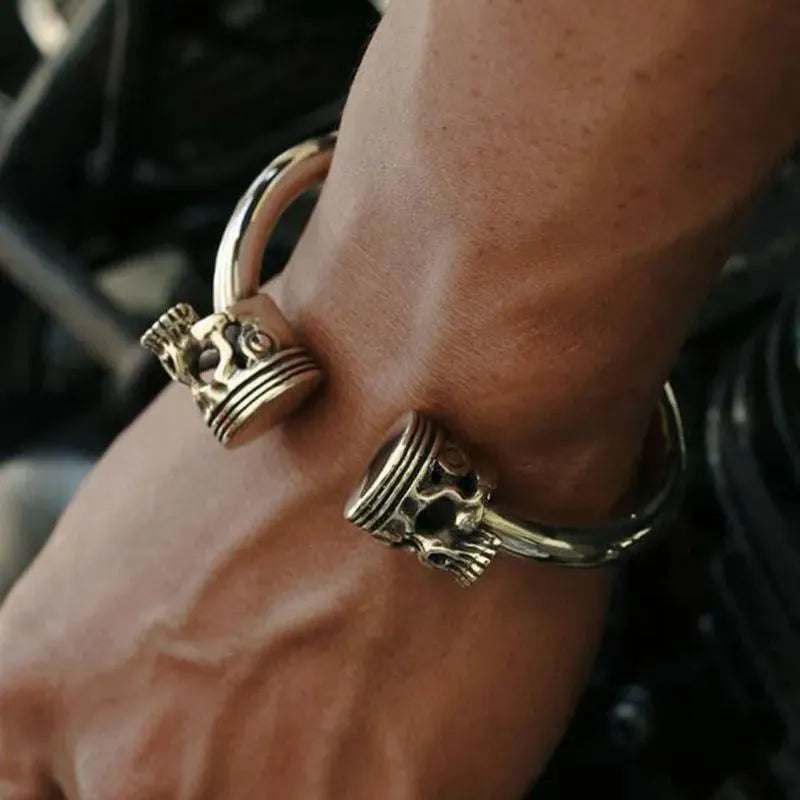 Biker Piston Skull Bracelet🔥