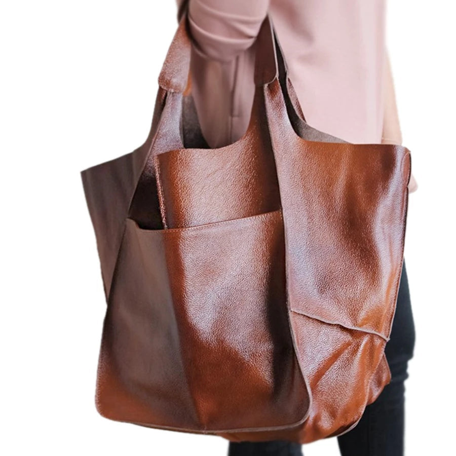 (🎄CHRISTMAS HOT SALE🎁) New Ladies Huge Oversized Leather Tote Bag