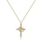 Crown & Cross Pendant Choker Necklace