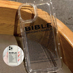 Bible Number Pattern Clear Phone Case
