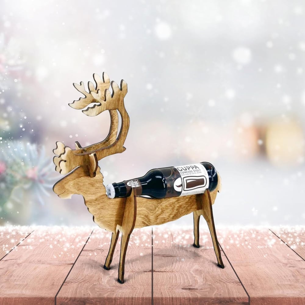 Christmas Reindeer Wine Bottle Holder Table Decoration