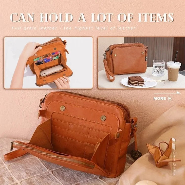Crossbody Leather Shoulder Bags and Clutches