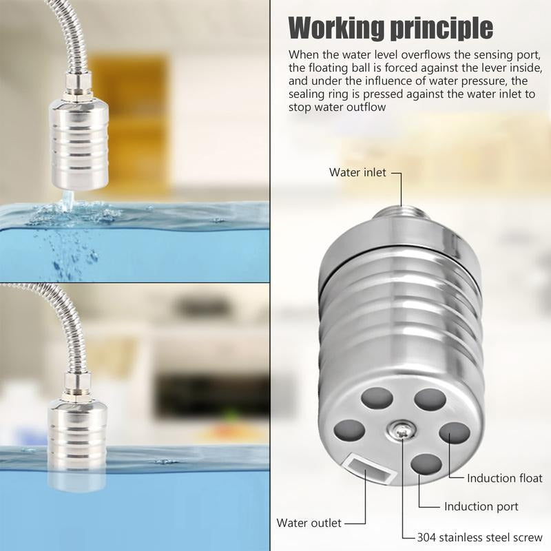 304 Stainless Steel Automatic Water Level Control Valve (1/2" Side water intake and 3/4'' Upper water intake)