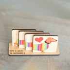 Dachshund Wood Coaster Set