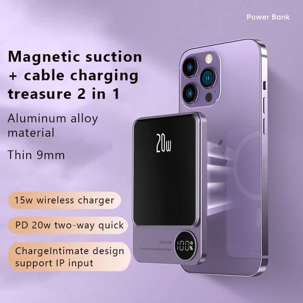 (🔥NEW YEAR Sale - 49% OFF)-Macsafe Powerbank Magnetic-(Buy 10000mAh save more)