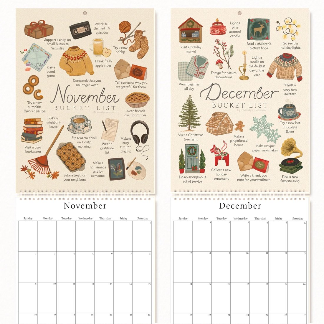 2025 Wish List Calendar