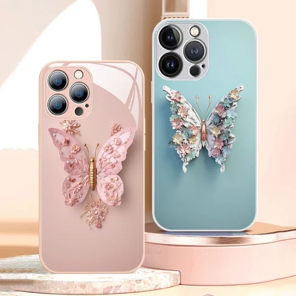Butterfly Pattern Cover Compatible with iPhone