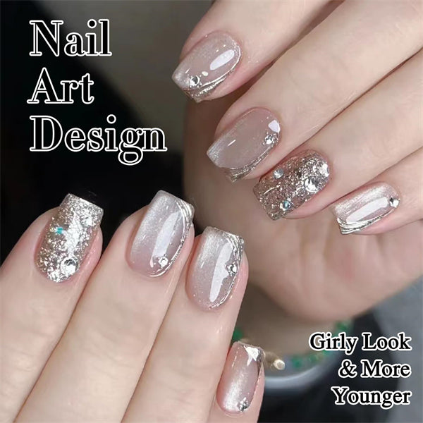 Crystal Wide Cat Eye Nail Gel Polish