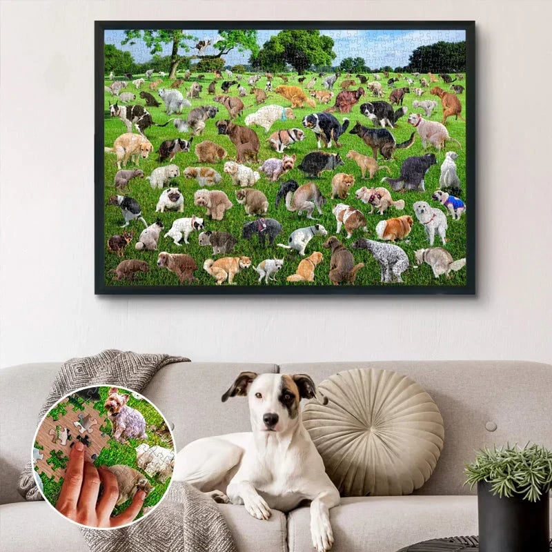 1000 Pieces Puzzle, 101 Dogs Pooping Puzzle