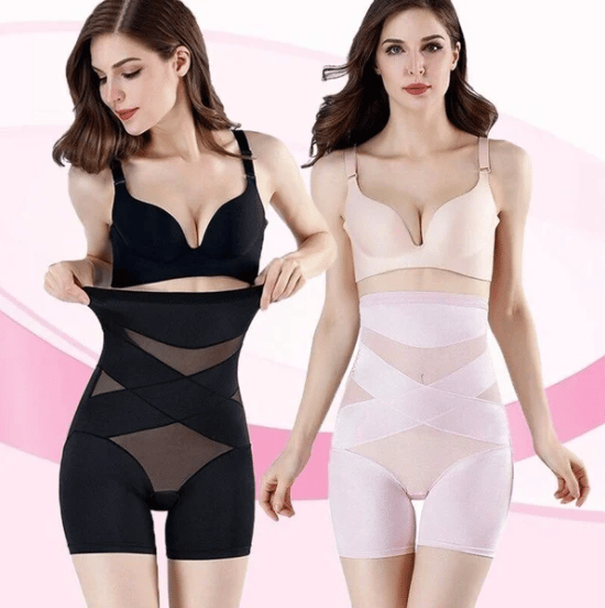 Cross Mesh Girdle for Waist Shaping