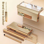 Aluminum Alloy Frame Magnetic Bracket All-Inclusive Electroplating Leather Cover For Galaxy Z Fold3 Fold4 Fold5