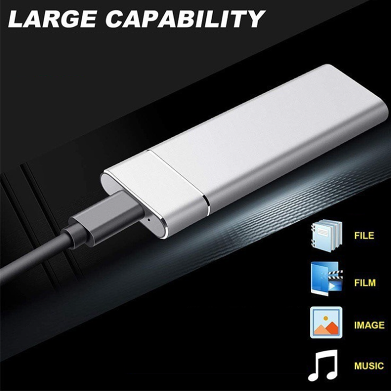 16TB/8TB/4TB/2TB Ultra Speed External SSD - Portable & Large Capability Mobile Solid State Drive for Laptops Desktop