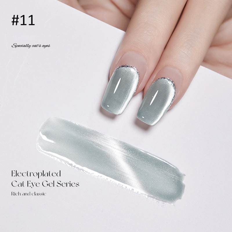 Crystal Wide Cat Eye Nail Gel Polish