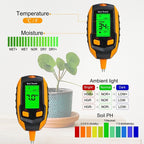 2025 Newly Upgraded Digital 4-in-1 Soil Test Meter, large LCD screen, probe accurately quick measure