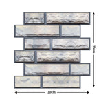 10Pcs 3D Peel and Stick Wall Tiles(12x12 inches)