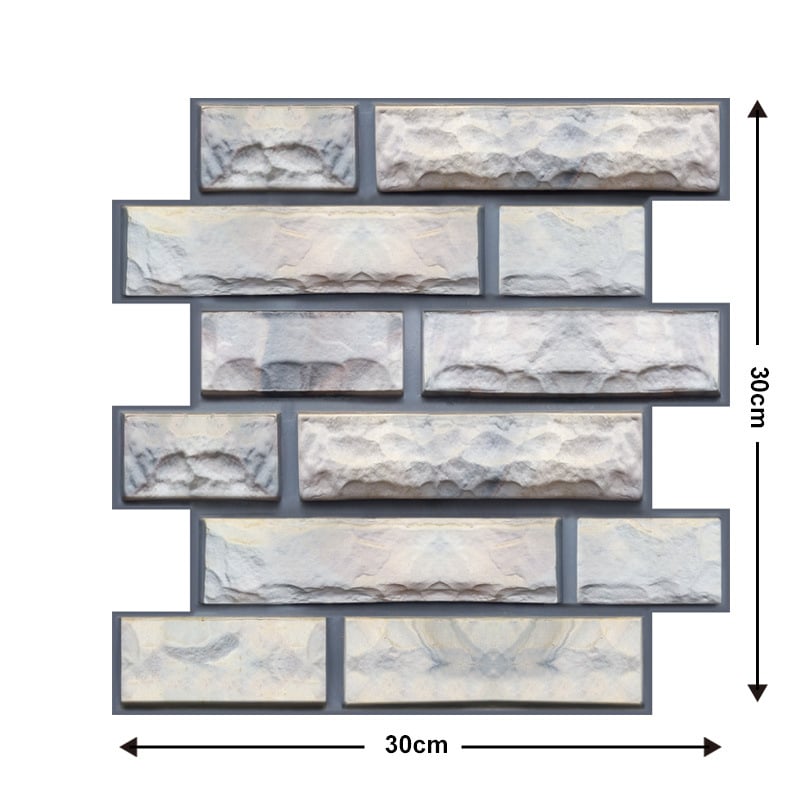 10Pcs 3D Peel and Stick Wall Tiles(12x12 inches)