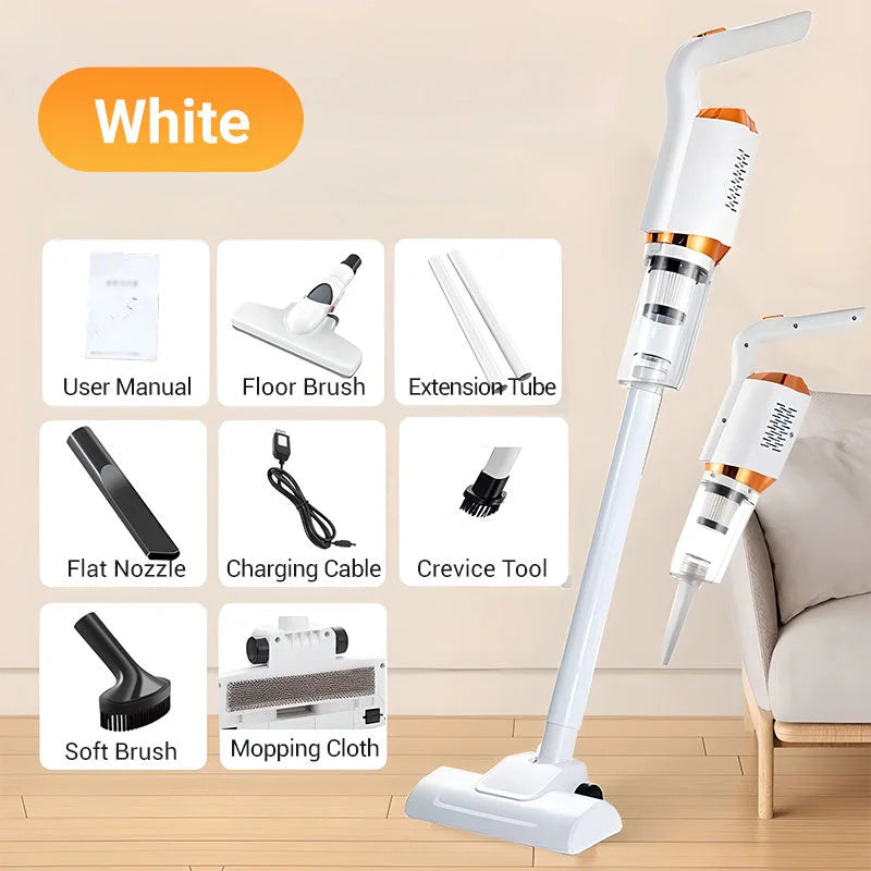 Cordless Vacuum Cleaner – 6000PA Powerful Suction for Home & Car