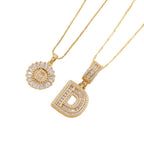 2 Pack - Initial Letter Pendant Necklaces