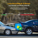 1080P Dual Dash Cam with Night Vision & Parking Monitor