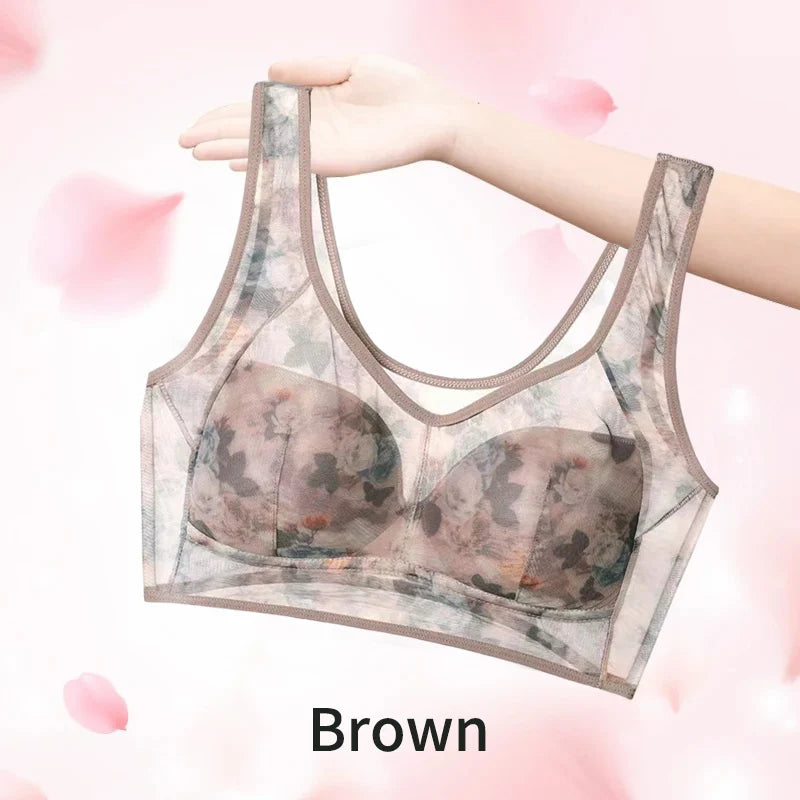Cooling Comfort Bra Made From Ice Silk And Lace👍No more sagging breasts