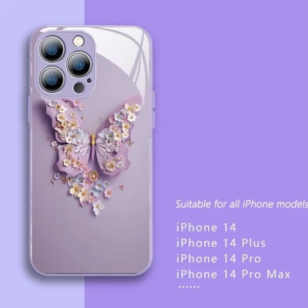 Butterfly Pattern Cover Compatible with iPhone
