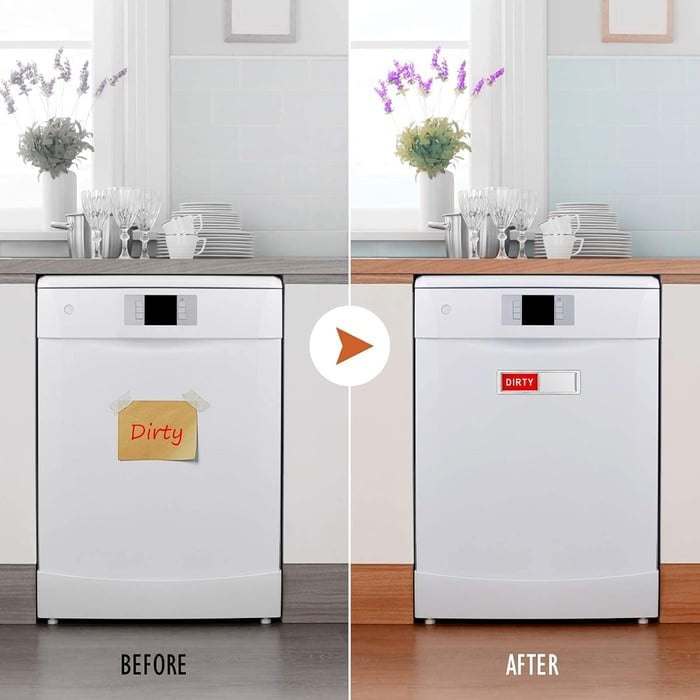 Clean Dirty Dishwasher Magnet Indicator Sign ✨