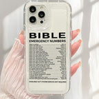Bible Number Pattern Clear Phone Case