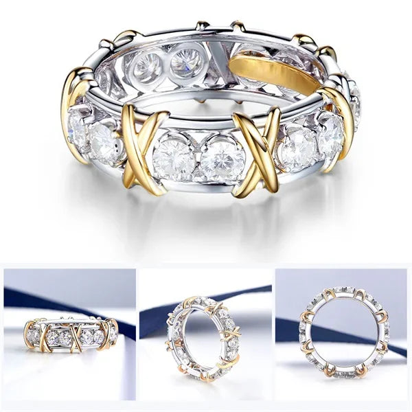 Cross Full Moissanite Diamond Ring