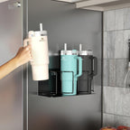 Cup Organizer - Magnetic or Screw Mount Storage for Kitchen, Fridge, or Cabinet