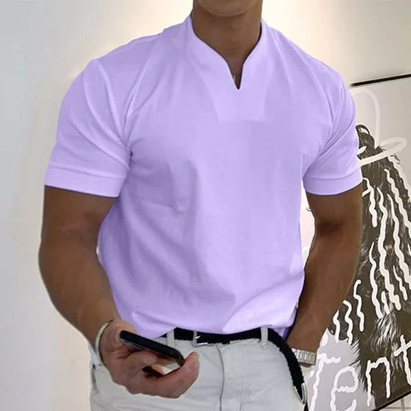 2023 Men Gentlemans business Short Sleeve Fitness T Shirt
