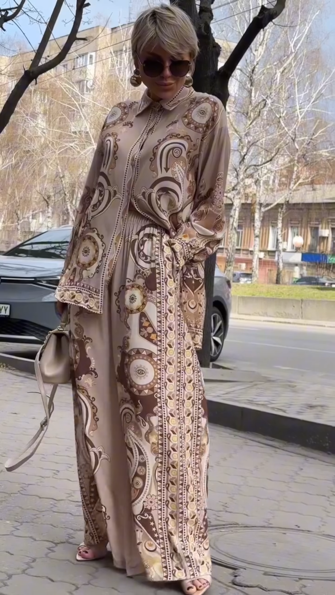 Comfortable and Chic Paisley Print Loungewear Set