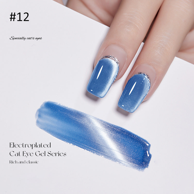 Crystal Wide Cat Eye Nail Gel Polish